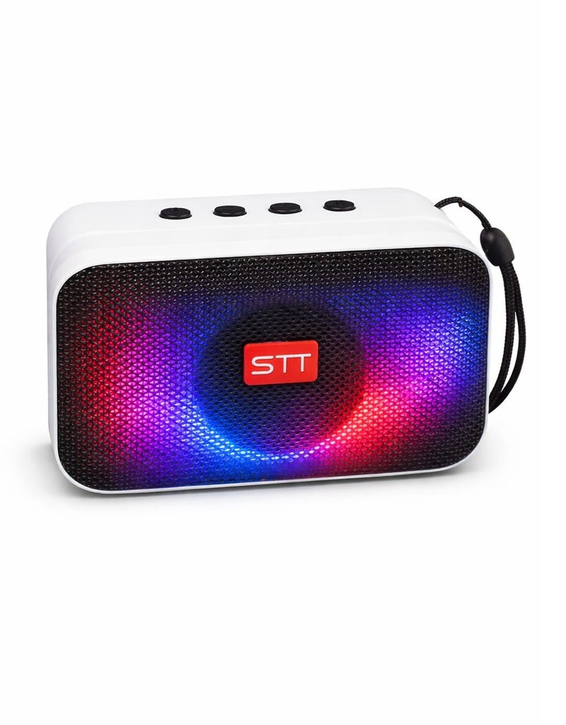 STT-A011 Portable Bluetooth LED Speaker – 10W Powerful Sound, Wireless Speaker with Colorful Lights, USB/TF Card Player - Image 2